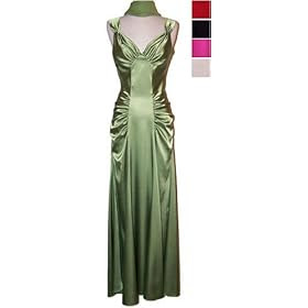 Bridesmaid Dress - Satin Glam Formal Gown Prom 