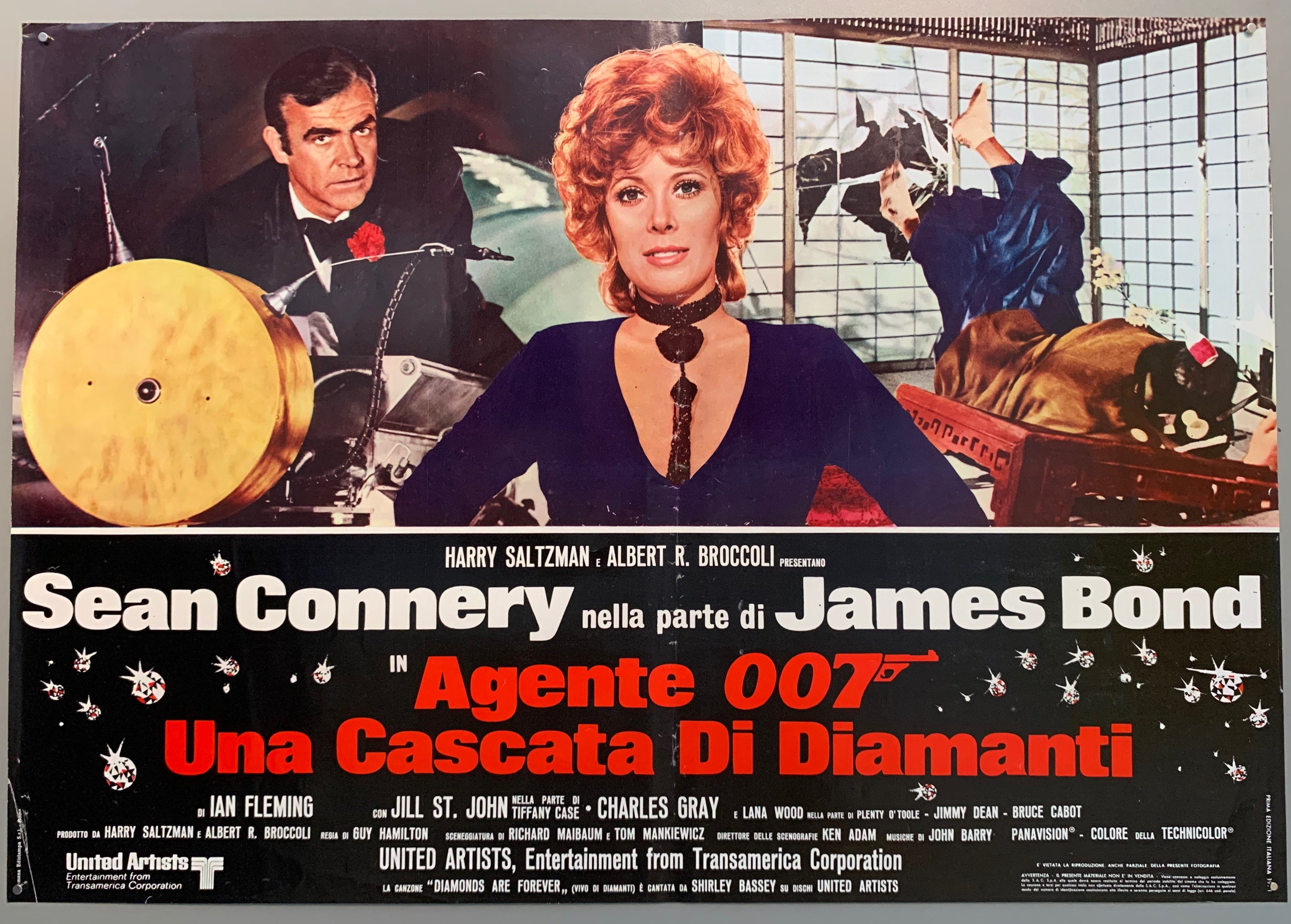 Agente 007 Una Cascata Di Diamanti Film Poster Poster Museum