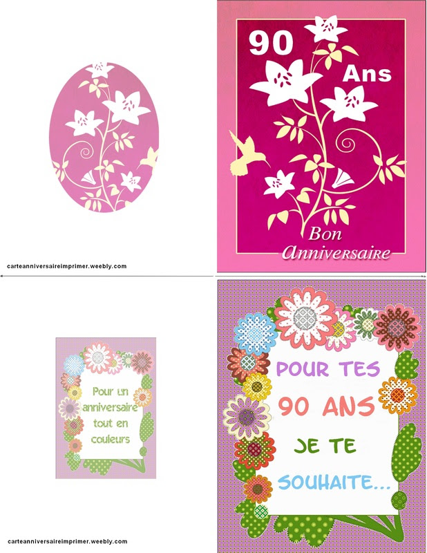 Carte Anniversaire 90 Ans A Imprimer Cartes Anniversaire Imprimer Gratuite
