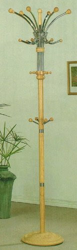 Black Friday Natural Finish Hardwood Coat & Hat Rack By Acme Furniture Deals