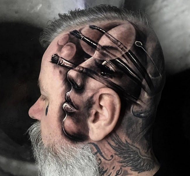 head tatto 35 Mind blowing realistic tattoo designs