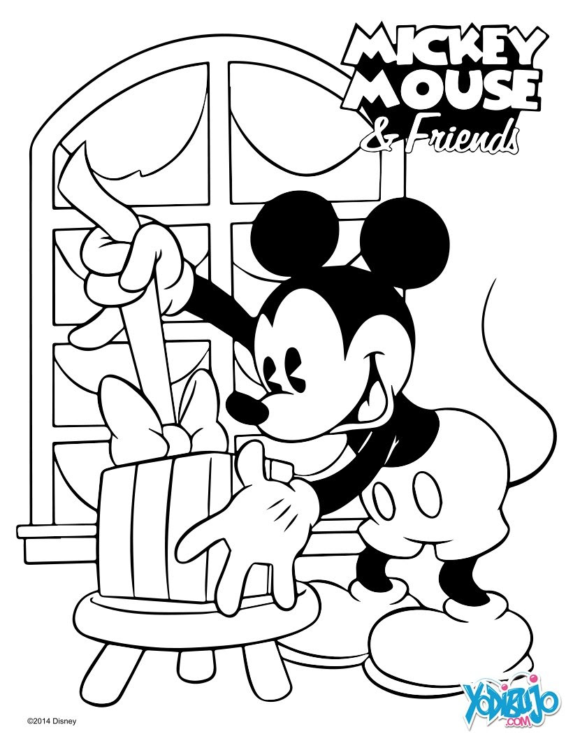 Dibujos Para Colorear Mickey Navidad Es Hellokids Com