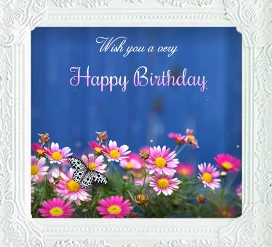 Colorful Birthday Wishes Via Flowers. Free Birthday Wishes 