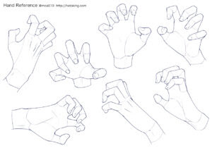 手のイラスト資料集 Hand Reference Hato King