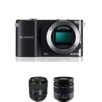 Samsung NX1100 Smart Wi-Fi Digital Camera Body + Samsung 85mm f1.4 ED SSA iFunction Lens for NX Lens + Samsung 18-55mm f/3.5-5.6 OIS Compact Zoom Lens