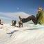 A man seen sledging on Kirkstone Pass, Cumbria