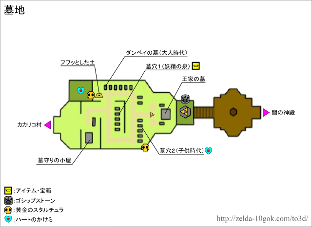 墓地 マップデータ ゼルダの伝説 時のオカリナ 3d 攻略wiki