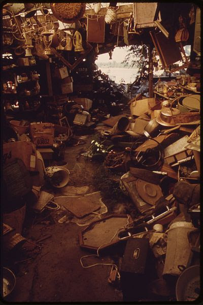 File:THE OWNER OF THIS HUGE JUNK SHOP ON THE KANSAS RIVER IN BONNER SPRINGS DIED IN 1971. NOW THERE IS ONLY THE RIVER AND... - NARA - 552093.jpg