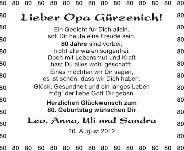 alles gute zu deinem geburtstag wünschen dir