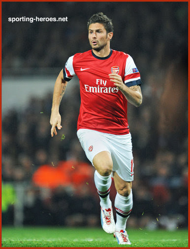 Olivier Giroud Champions League 2012 13 Arsenal Fc