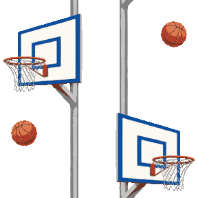 ばすけっとごーる ぼーる No 397 バスケットゴールとボールの壁紙用イラスト 条件付フリー素材集 スマホなど携帯電話対応