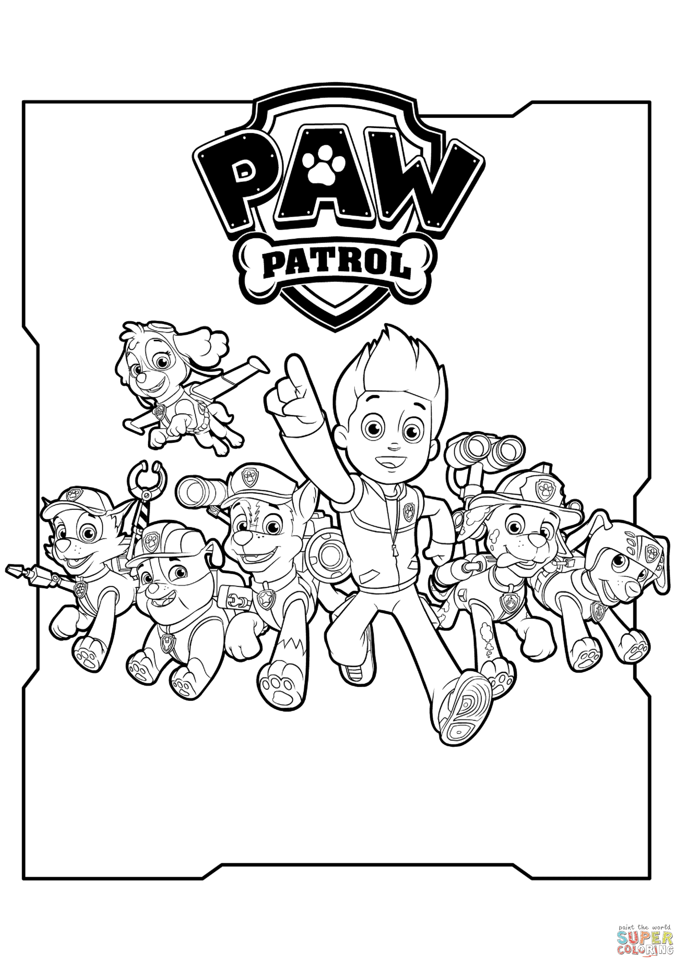 Printable Paw Patrol Coloring Pages - Coloring Home