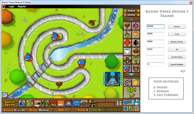 Bloons Tower Defense 5 Deluxe Cheats