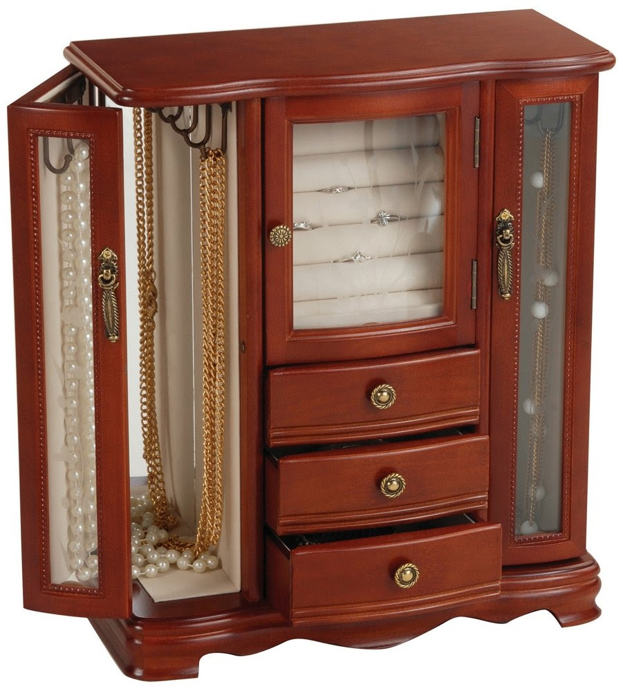 Richmond Mele and Co. Walnut Finished Jewelry Box