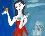 Bird in Hand no.2---------Original Painting 12 x 18 inches