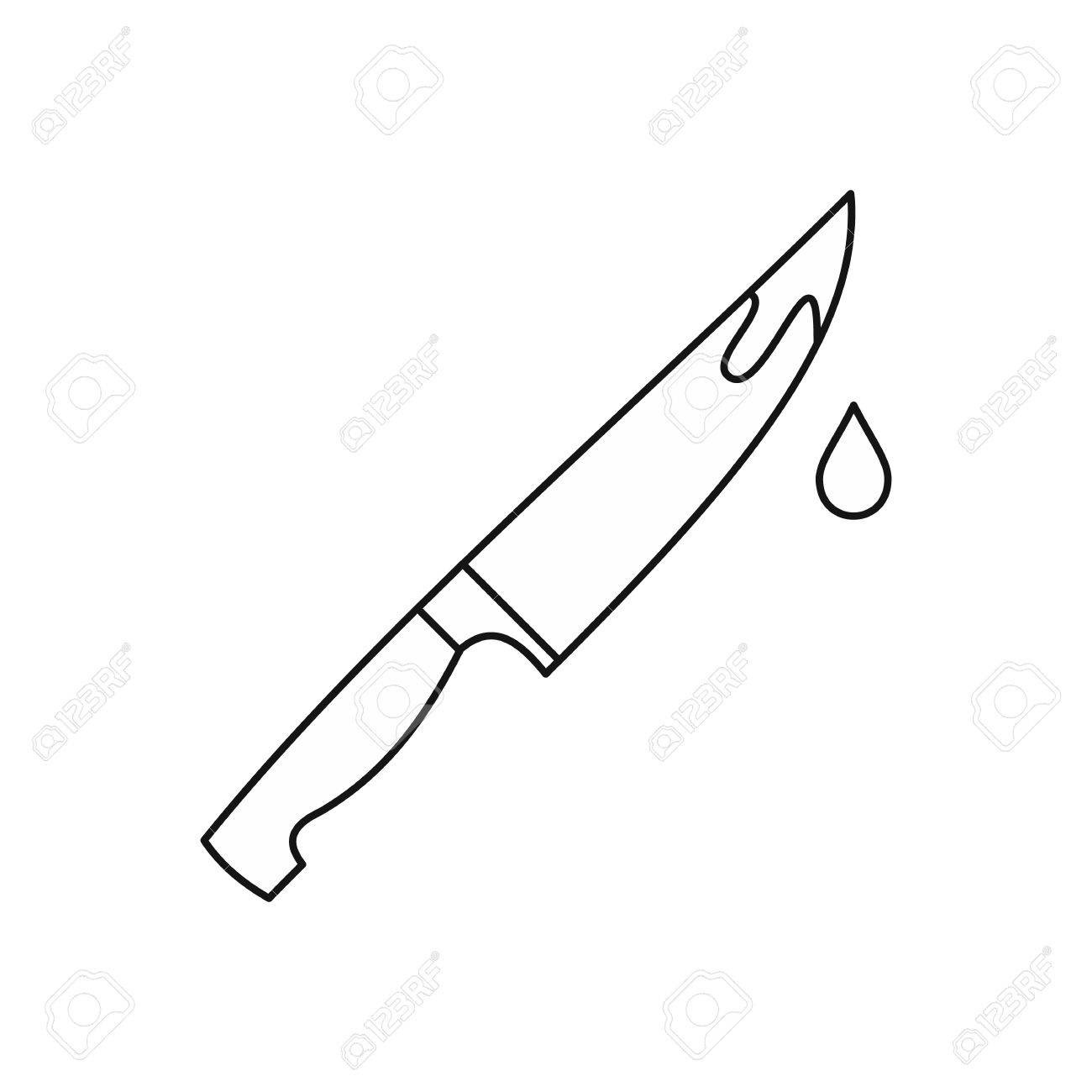 Knife With Blood Drawing at GetDrawings | Free download