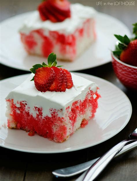 strawberry jello poke cake life   lofthouse