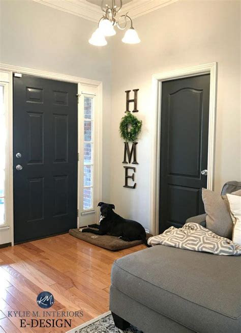 And one of the best things about wood is that it accepts a variety of paints well, whether you opt for something that's. Interior front door painted Sherwin Williams Iron Ore