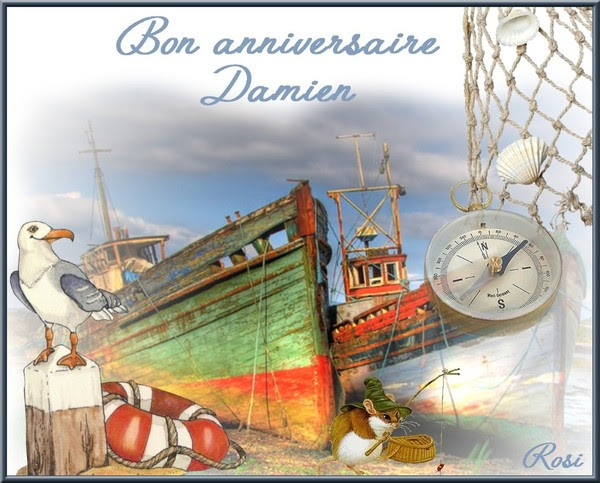 Bon Anniversaire Damien Theme Marin Pecheur