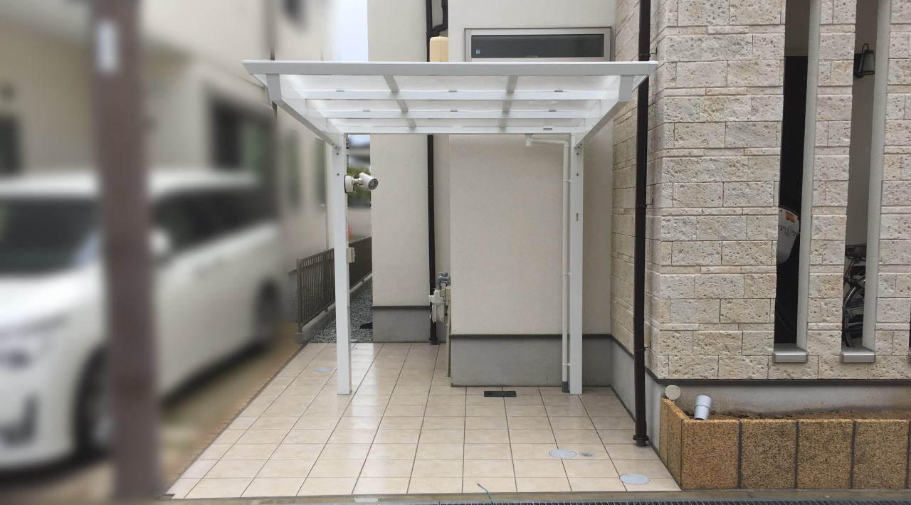 高槻市 茨木市でサイクルポート自転車置き場工事は後藤造園土木