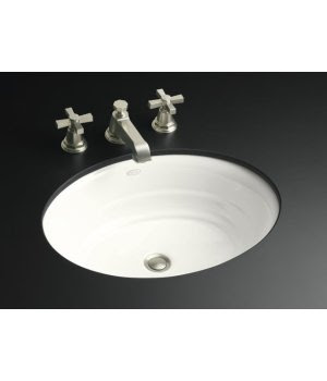 Kohler Bathroom Faucet on Kohler K 2832 0 Garamond Undercounter Lavatory Sink   White   Faucet