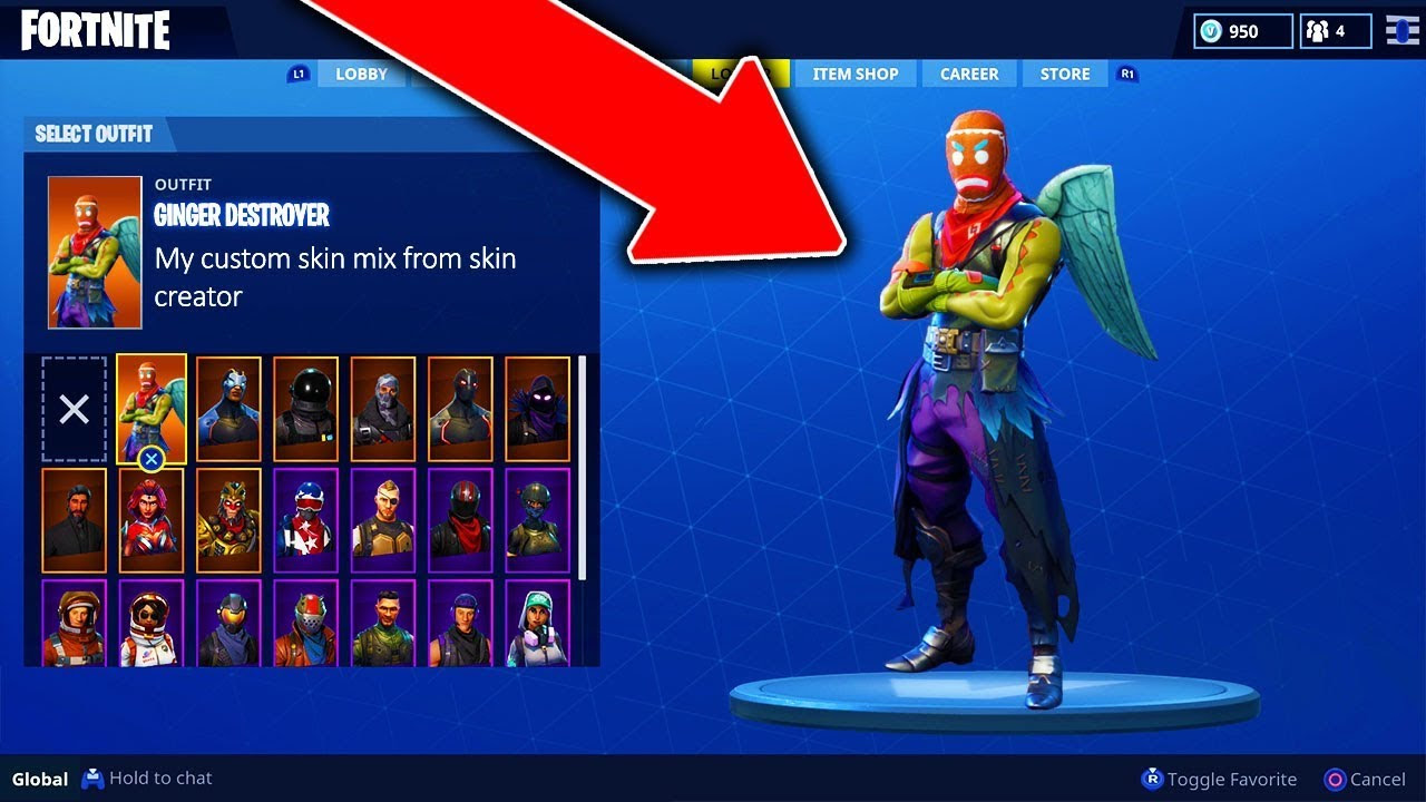 Skin generator for fortnite battle royale