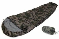 SLEEPING BAG - MUMMY Type 8' Foot CAMOUFLAGE USA CAMMO 20+ Degrees Carry Bag