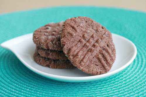 Cocoa Peanut Butter Crisscross Cookies