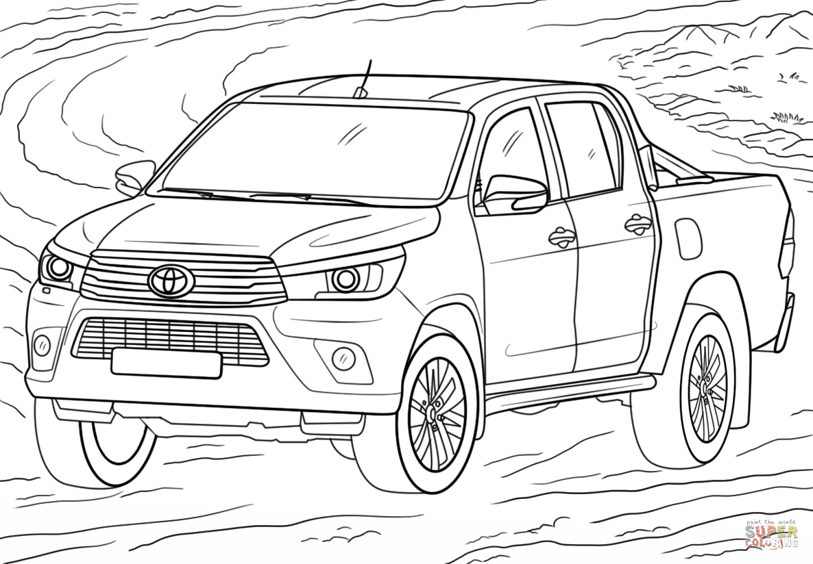Clicca su disegni da colorare di Toyota Hilux per