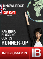 Knowledge Is Great IndiBlogger Contest Runner-up