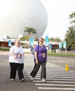 Jackie and I nearing the Finish Line