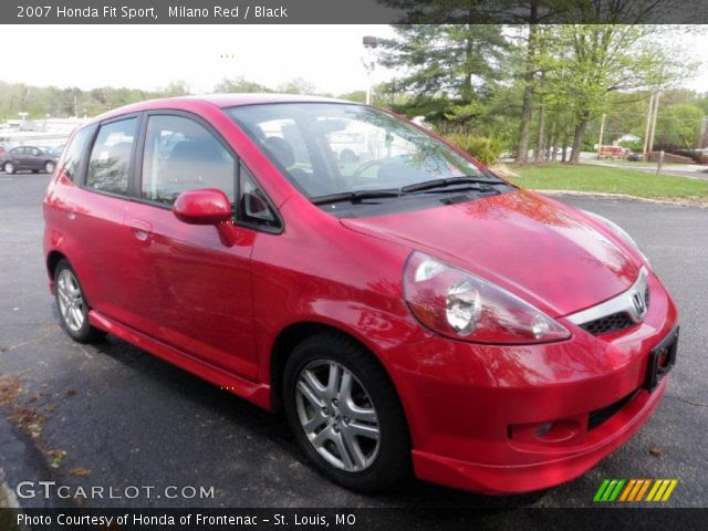 Milano Red  2007 Honda Fit Sport  Black Interior  GTCarLot.com