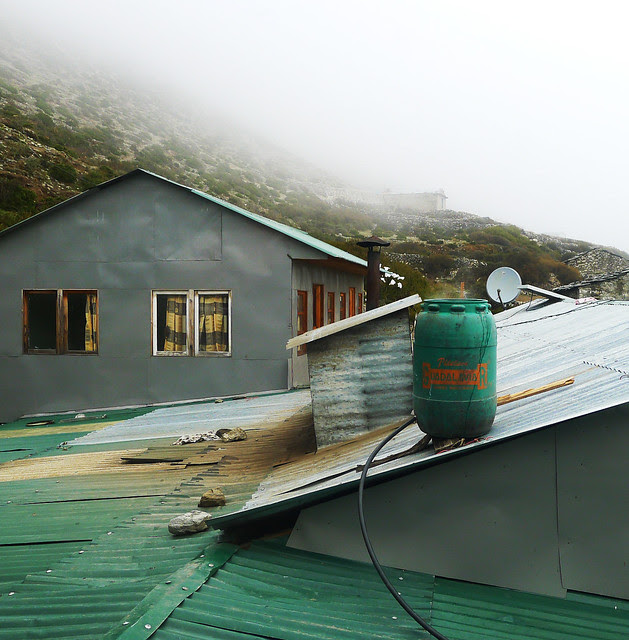 Nepalese bucket shower at Dingboche