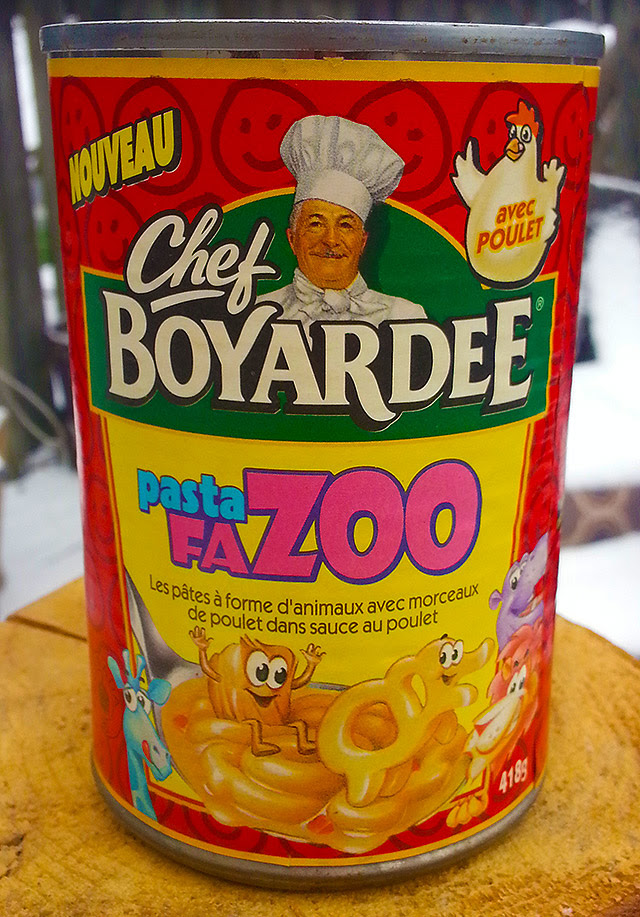 Five really old cans of Chef Boyardee. | Dinosaur Dracula!