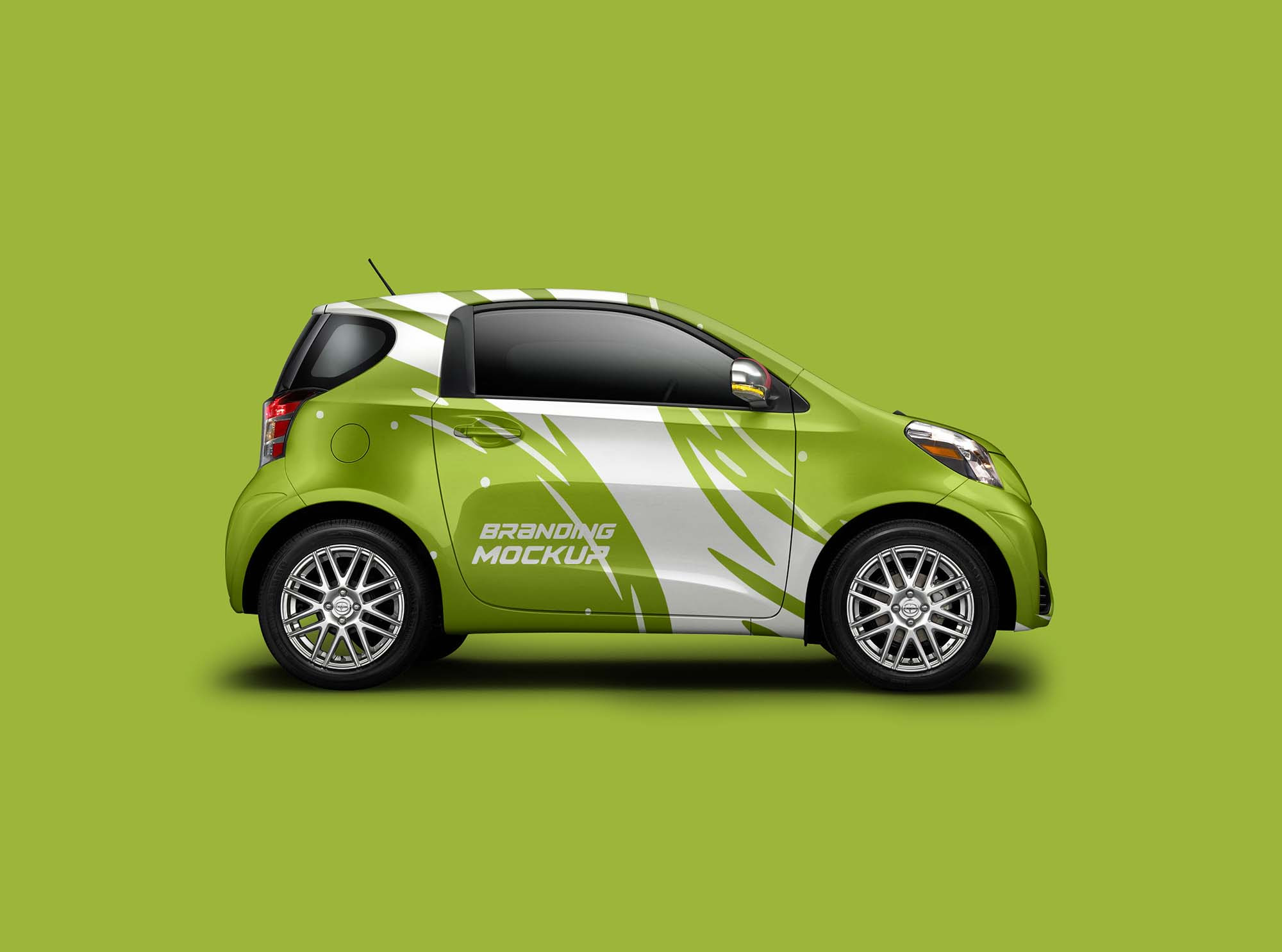Download Mini Electric Car Branding Mockup (PSD)