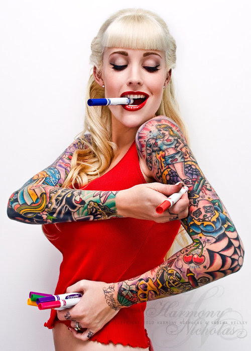 tattooed girl