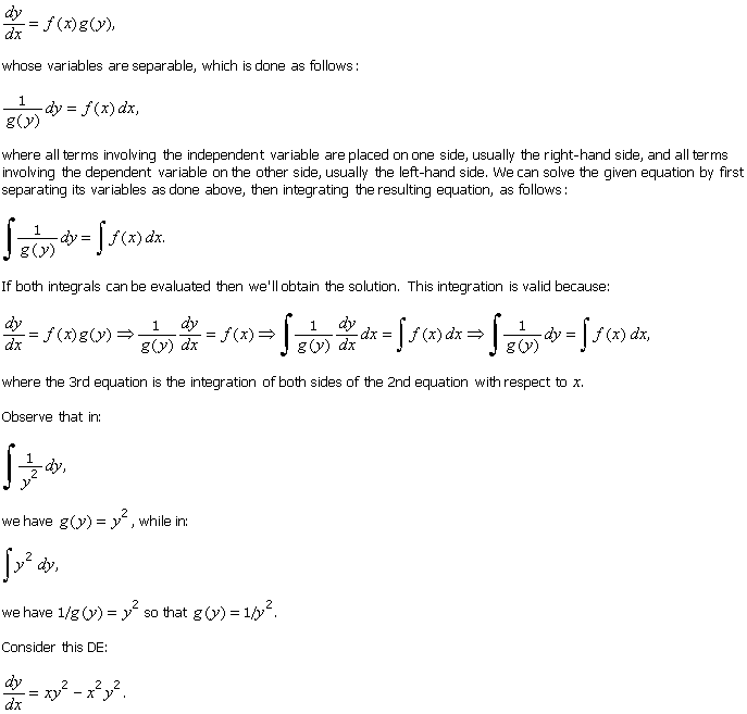 16 1 2 Variables Separable Equations
