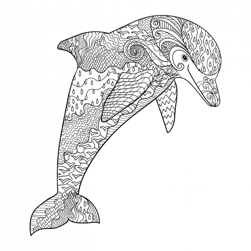 Download Fantasy Dolphin Coloring Page - KidsPressMagazine.com