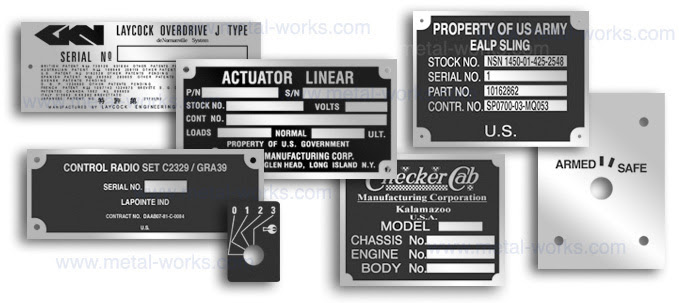Aluminum Nameplates, Rating Plates, UID Labels | MetalWorks ...