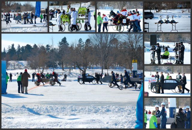 Bed Race collage