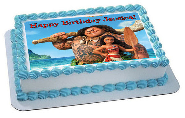 Moana 3 Edible Cake Topper Cupcake Toppers Edible Prints On Cake Epoc