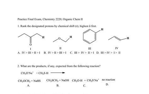 Read organic chemistry final exam questions iPad Pro PDF