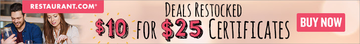 Get $25 Gift Certificates for just $10. Click Here