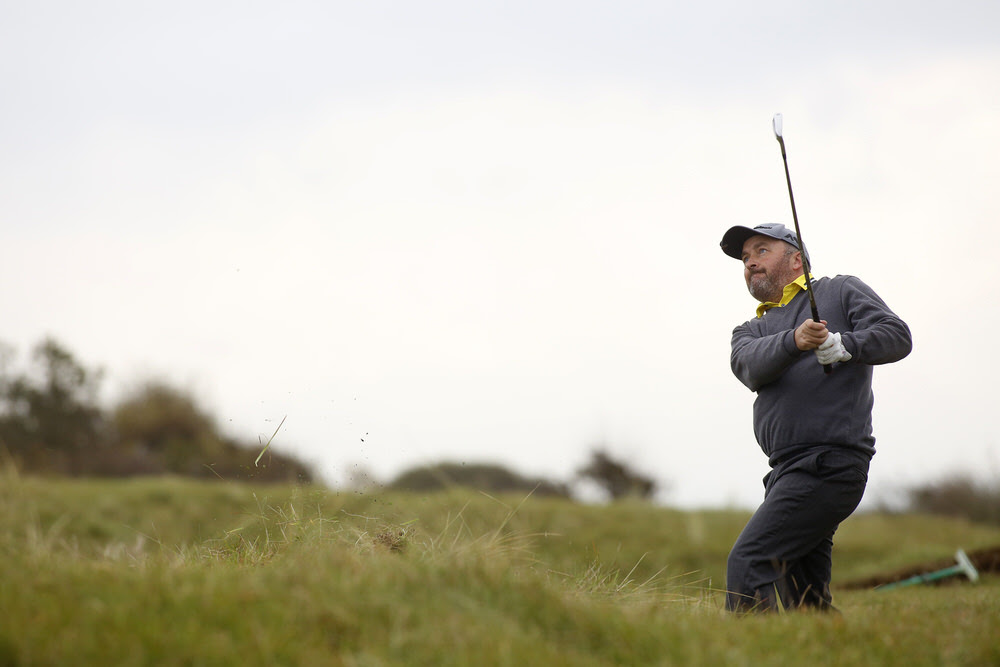 BRAUNTON, ENGLAND - OCTOBER 27: Damien McGrane plays a shot during day four of The 2016 PGA Play-Offs on October 27, 2016 in Braunton, England. (Photo by Julian Herbert/Getty Images)