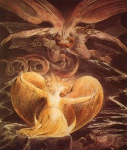El Dragón Rojo y la Mujer vestida de Sol, William Blake (1805/1810)