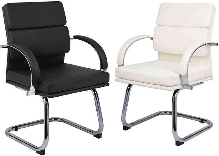 MODERN GUEST CHAIR Designer Black or White Office Chairs ...