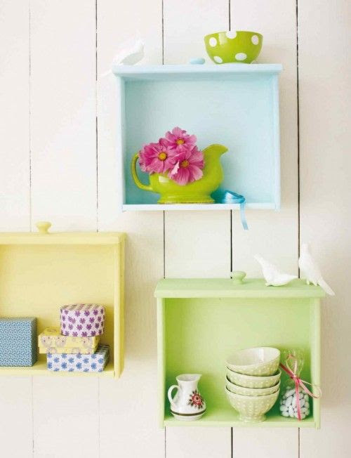 i think this is so cute! great use of old drawers