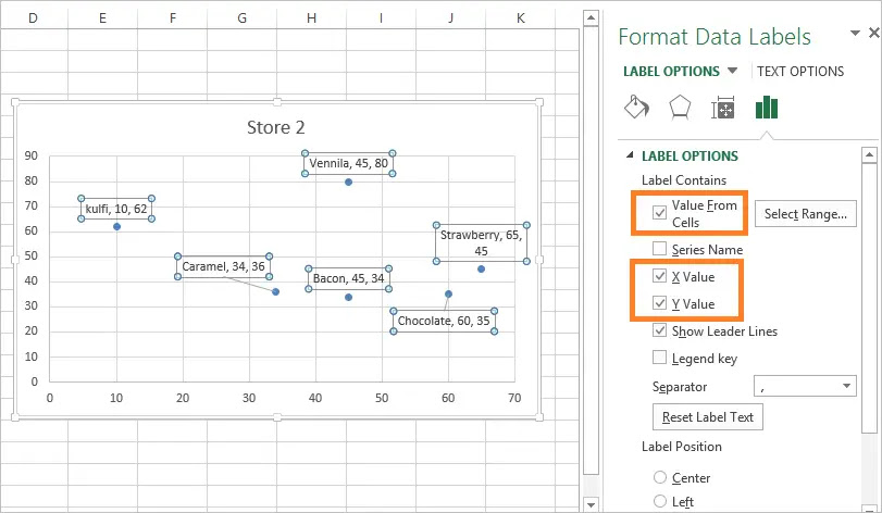 Add Custom Labels to x-y Scatter plot in Excel - DataScience Made Simple