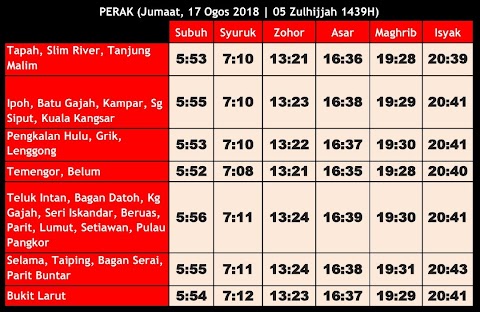 waktu solat ipoh 2019