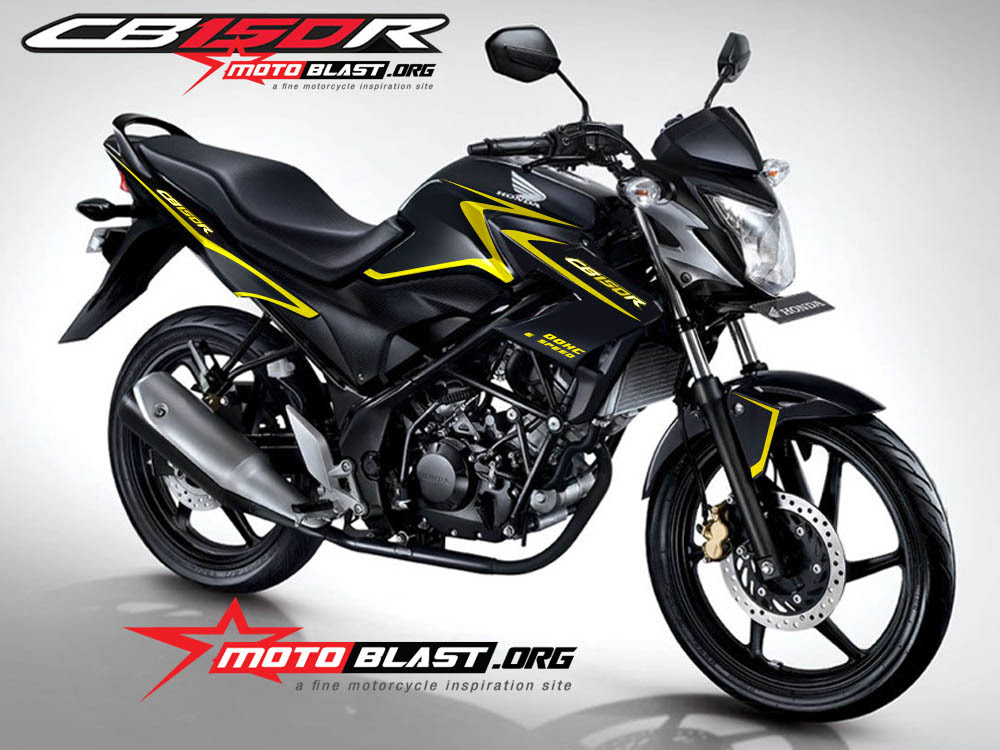 Modif Striping CB150R Black Simple line elegan!!  MOTOBLAST